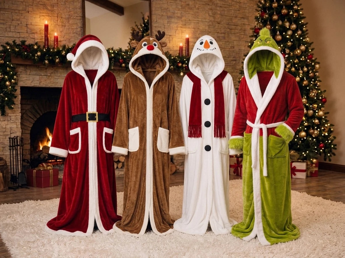 Batas navideñas con capucha